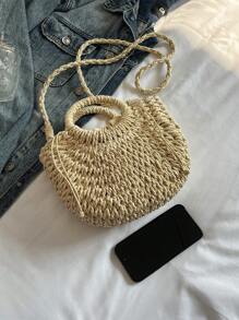 Bohemian Woven Handbag, Fashionable Women's Shoulder Bag, High-Quality Multifunctional Shopping Tote, Suitable For Travel And Vacation, Earthy Tone For Autumn Outfits, Accessory For Casual Daily Use, Fashion Summer Vacation Bag, Beach Essentials Women Bags For Vacation & Holiday, Vacation Essentials, Perfect For Summer, Vacation & Beach