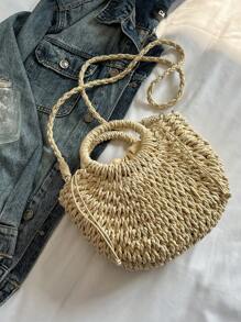 Bohemian Woven Handbag, Fashionable Women's Shoulder Bag, High-Quality Multifunctional Shopping Tote, Suitable For Travel And Vacation, Earthy Tone For Autumn Outfits, Accessory For Casual Daily Use, Fashion Summer Vacation Bag, Beach Essentials Women Bags For Vacation & Holiday, Vacation Essentials, Perfect For Summer, Vacation & Beach