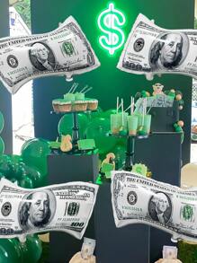 2/4 Stücke Geldschein Luftballons, große wiederverwendbare Dollarschein Luftballons für Geburtstagsdekoration, Themenpartys mit Geld, Kasino-Partys, Junggesellenabschiede, Vegas-Partys, Abschluss, Spaß Geld-Themen-Party, Geschenk für den Vater, Bankinterieur Hintergrund Dekoration