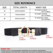 1 pièce Ceinture élastique pour robe pour femme grande taille, Ceinture de taille à porter avec des robes, pour l'été, l'école, l'automne, Halloween