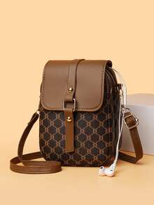 迷你皮革斜挎包，时尚休闲百搭单肩包 - 彩色 - 查看 9