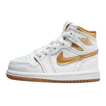 Toddler's Jordan 1 Retro High OG White/Metallic Gold (FD2598 107) - White - View 6