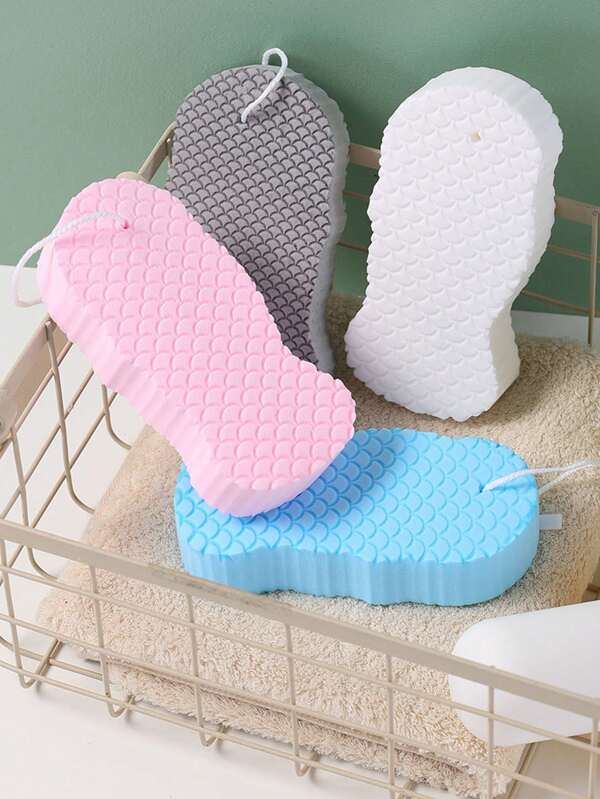 Sponge Bath Rub Fish Scale Patterned Three Dimensional Bath Sheep Bathing Without Hurting Your Skin Painless Bath Scrubbing, Bath Scrubbing Sponge Powerful Mud Scrubbing Bath Towe Bath Towel Without Hurting Your Skin.