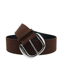 1pc New Suede Adjustable Wide Waist Belt, Vintage Style Accessory For Women