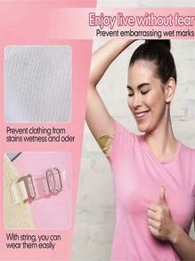 Washable Underarm Sweat Pad, Underarm Sweat Pad, Clothes Sweat Pad, Underarm And Shoulder Waterproof Absorbent Pad, Anti-Sweat Quick Drying Body Care, Suitable For Travel, Sports, Outdoor