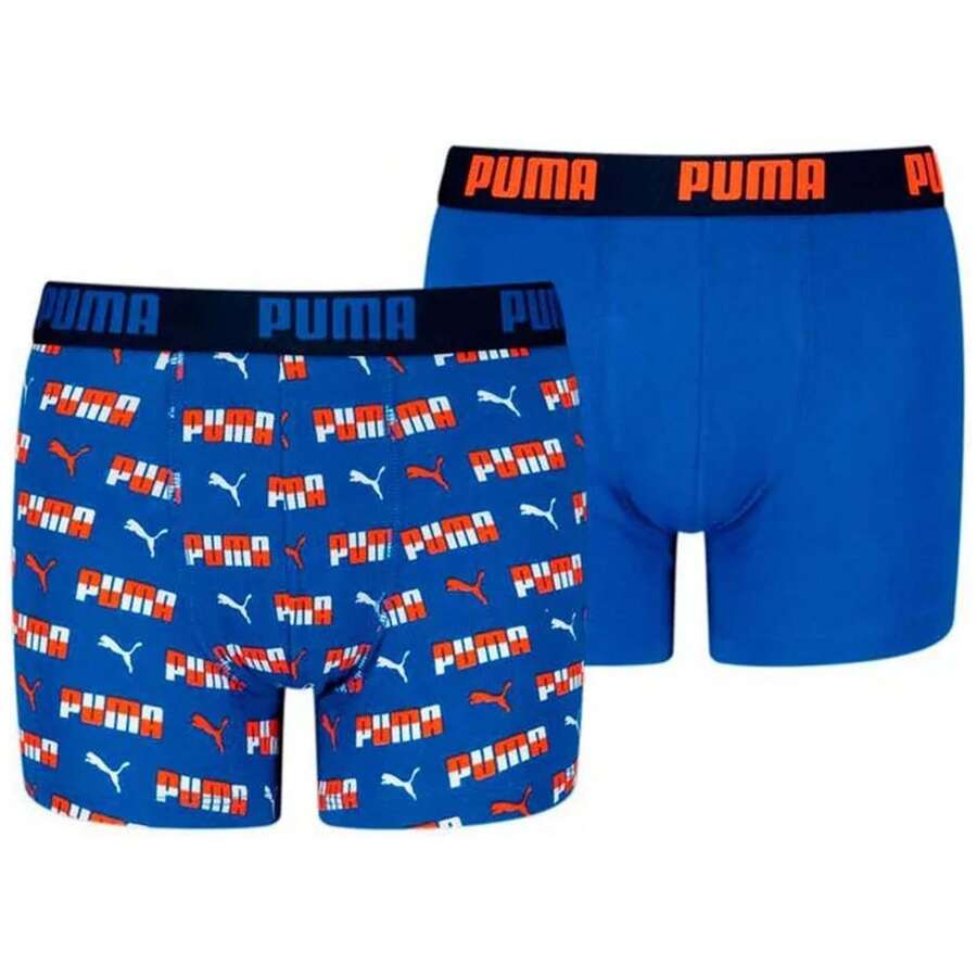 Puma Calzoncillo Boxer Printed Pack 2 para Niños en color Azul ✅ Entrega 24/72h a España (península)