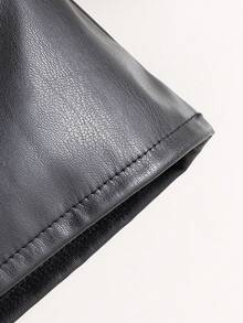 Girls' Summer Fashion Floral Decor Halter Top & Rose Button Skirt Set - Black - View 6