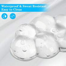 柔软透明云朵鼠标腕托垫，符合人体工学的硅胶腕托垫，缓解腕部疼痛，内置凝胶填充，适用于办公室、学校、家庭、笔记本电脑和台式电脑鼠标