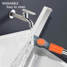 Double-Sided Floor Silicone Broom Scraping Water Multi-Function Cleaning Rotating Stretch Scraper Bathroom Kitchen Floor Glass