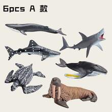 Whale Shark Narwhal Orca Sperm Whale Children's Mini Static Simulation Marine Life Whale Model Collection Artwork - Multicolor - View 18