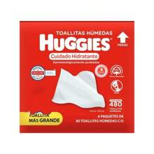 Toallitas Huggies Para Bebes 480 piezas caja con 6 paquetes de 80 toallitas
