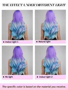 Tóc giả thời trang màu cầu vồng 26 inch, tóc giả bob xoăn bằng sợi tổng hợp chịu nhiệt có mái, tóc giả chất lượng cao dành cho nữ, hoàn hảo cho các dịp lễ, tiệc tùng và sử dụng hàng ngày, bán chạy! - Nhiều màu - Xem 4