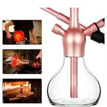 Zestaw fajki wodnej, Premium przenośna fajka wodna Shisha z ochronną torbą, silikonowa aluminiowa miska do palenia, stojak na węgiel drzewny ze stali nierdzewnej dla chłopców walentynkowe serce dla kobiet walentynkowe