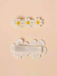 7个婴儿/儿童可爱粉色花朵、向日葵、爱心公主发夹，适合拍照、婚礼、派对、日常佩戴、新年、情人节、返校季等场合。