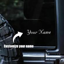 1 Piece Custom Text Detachable Detachable Decal For Car Window Trim, Personalized Name Vinyl Motorcycle Sticker Cup Helmet Decal, Auto Accessories