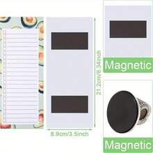 3 Stück / 2 Packungen magnetische Einkaufszettel Blöcke & 1 magnetischer Stifthalter (50 Blatt/Packung) abreißbare magnetische Einkaufsliste, magnetisches Notizbuch, magnetischer Stifthalter für Kühlschrank, Schulmaterial, Schulanfang - Verschiedenfarbig - Übersicht 3