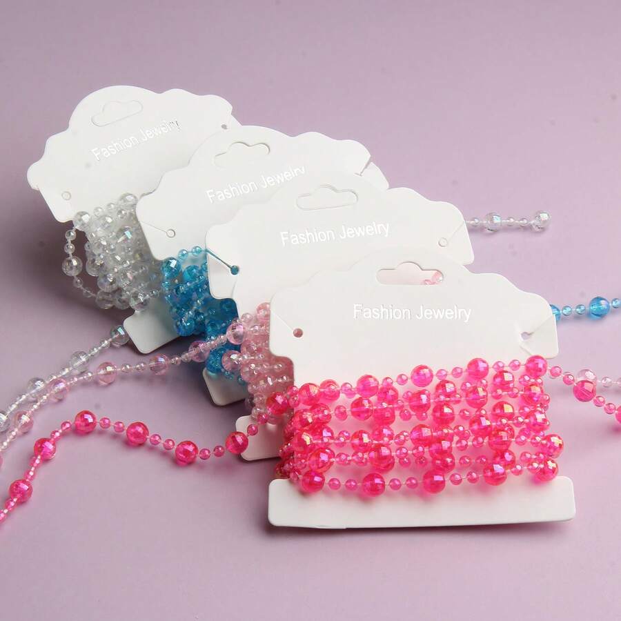 Earth Connection Bead,About 8/4mm Craft String Bead For Wedding Centerpiece Christmas Tree And Flowers Decoration DIY, Faux Pearl Flower Wreath Roll String Wedding Party Valentine's Day Bride Bouquet Handmade DIY Decoration ,For DIY Craft, Wedding, Party, Christmas Tree Decoration,Artificial Related Pearls String Decoration, - Multicolor - View 1