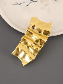 1个金属亮面波浪折叠不对称简约发夹发饰弹簧夹，发饰 - 彩色 - 查看 23