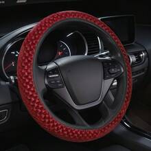 1PC Short Plush Car Steering Wheel Cover With A Little Plush Without Inner Ring Elastic Band - 38cm Universal - View 4