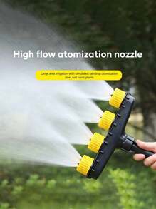 1PC Multi-Nozzle Adjustable High Flow Spray Head For Home Garden, Agricultural Use, PP Material Gardening Sprinkler For Flowers, Farms, Lawns, Vegetables Irrigation