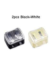 2pcs/1pc Dual Hole Pencil Sharpener, 4 Color Options, Suitable For Eyeliner, Eyebrow And Makeup Pencils, Mini Portable Multifunctional Pencil Sharpener For Back To School Season, Cosmetics, Affordable Price, Room Decor, Vanity, Travel, Bedroom, Makeup Accessories, Christmas Gift - Multicolor - View 18