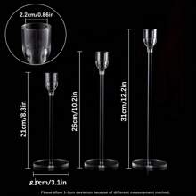3/6/18/24pcs Acrylic Candle Holders Centerpieces, Wedding Decor, Restaurant, Halloween, Christmas Candlestick Set