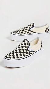 Vans 女士 UA 經典套腳 Stackform 運動鞋，棋盤格黑/白 - 棋盤黑/白 - 查看 1