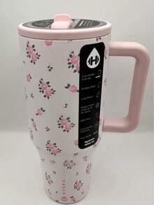 hydrojug Limited Edition Traveler 32oz/40oz Water Bottle With Handle & Flip Straw - Fits In Cup Holder, Leak Resistant Tumbler-Reusable Insulated Stainless Steel - Gifts For Women & Men - HOA HỒNG DẠI - Xem 10