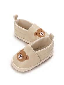 Infant Cartoon PU Casual Shoes, Newborn Soft Bottom Comfortable Prewalker Shoes - Apricot - View 6