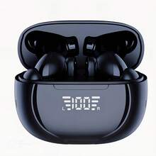 Ksluxirt Wireless In-Ear Headphones, High Fidelity Sound, 45 Hours Playback, Low Latency, Non-In-Ear Hook Design, Touch Volume Control, Capacitive Microphone, HiFI-Level Sound Quality, Compatible With Mobile Games - Black - View 1