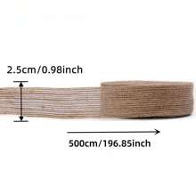 5M/Packung Natürliches Vintage Jute Sackleinen Band Basteln DIY Bögen Hochzeiten Geschenk Verpackung ideal für Sträuße, Jute Stoff Geburtstagsfest Kuchen Heim Dekoration in 6 Größen erhältlich (10mm-38mm)