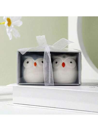 1pcs卡通猫头鹰双色调味罐