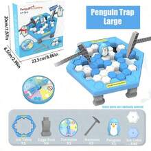 破冰游戏企鹅益智棋盘游戏敲冰块墙玩具企鹅陷阱冰山企鹅陷阱冰上破冰棋盘游戏成人家庭儿童玩具 - 彩色 - 查看 7