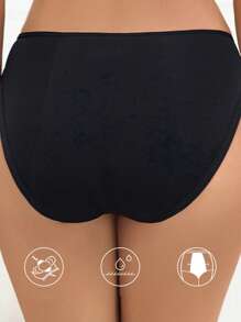 1pc Women Leak-Proof, 4-Layer Seamless Menstrual Period Underwear, High Waisted