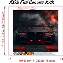 1pc, 5D Super Sports Car Diamond Painting Kit, DIY Full Round Diamond Embroidery Craft Canvas Home Decoration - 29.97cm X 29.97cm, Suitable For Living Room, Bedroom, Study, Multi-Purpose - Multicolor - View 6