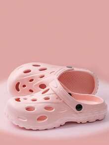 Women's Pink EVA Clog Sandals, Non-Slip, Wear-Resistant, Two-Way Design For Both Indoor And Outdoor Wear, Spring/Summer - Pink - View 1