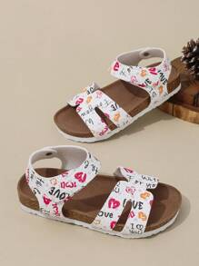 Sandalias en forma de chanclas con decoración de flores, moda infantil, transpirables y livianas, apropiadas para vacaciones, playa y fiestas