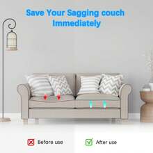 1pc Of Set 45D Couch Cushions Supports For Sagging Cushions, 20"X 20" Sofa Furniture Seat Cushion Under Sag Repair, Curved 45 D High Density Foam Replacement For Chair Sofa - Black - View 6