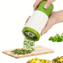 Easy-To-Use Plastic Manual Spice Mill - Parsley Chopper, Vegetable Julienne Slicer, Cilantro Mincer, Pepper Kitchen Tool For Home And Restaurant Kitchens - Ideal For Chefs And Gourmets, Non-Electric, No Battery Needed - Multicolor - View 7