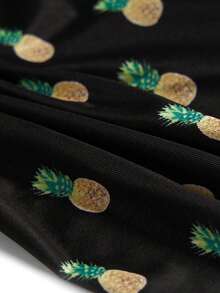 Men's Pineapple Print Boxer Briefs - Black - View 5