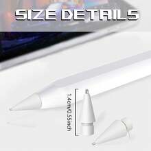 5/10 件白色金属替换触控笔笔尖，带 1 个收纳盒，兼容 Apple iPad 1/2/Pro，高灵敏度可替换笔尖和精确触控笔/书写笔尖，适用于铅笔 - 彩色 - 查看 4