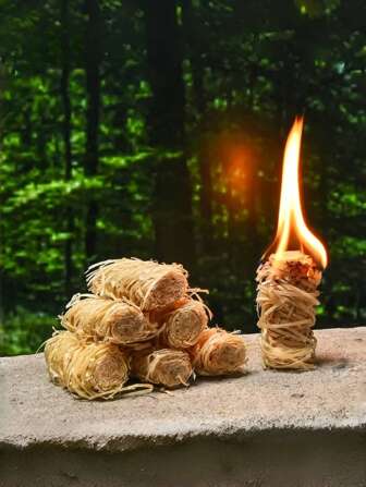 10 pezzi Accendifuoco per tutti i climi - inodori, accensione istantanea per griglia, barbecue, braciere, camino, stufa a legna e campeggio. Essenziale per cucina, accessori da viaggio all'aperto