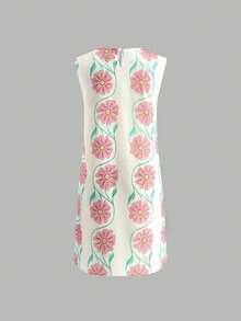 Women's Fashion Printed Short Fairy Dress, Perfect For Vacation - Pink - View 6