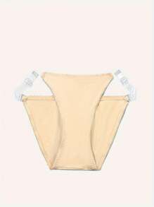 3-teiliges Set: Einfarbiger, sportlicher - Komfortabler, ultrahschmaler Nylon-Hüftgurt und String