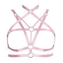 Plus Size Gothic Lingerie Accessories Hollow Out Lace Up Bras Sexy Body Harnesses Suitable For Music Festivals Parties Rock Carnival - Multicolor - View 8