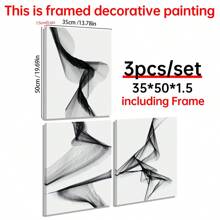 3pcs/Set Nordic Black And White Abstract Art Canvas Posters For Home Decor - Perfect For Hotel, Living Room, Bedroom - Frameless Wall Pictures For Stylish And Elegant Decor, Modern Western Home Decor , Posters For Room, Maximalist Wall Decor , Funky Room Decor Aesthetic, Room Decoration Stuff