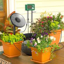 Solar Automatic Irrigation System TRJZWA 2025 Drip Irrigation System Kit With DIY Water Timer For Balcony,Greenhouse,Garden Watering System Supports 15 Potted Plants For Outdoor/Indoor Gardening,Plant Pot,Garden Stuff,Home Decor - màu đen - Xem 8