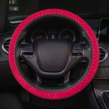 1PC Short Plush Car Steering Wheel Cover With A Little Plush Without Inner Ring Elastic Band - 38cm Universal - View 10