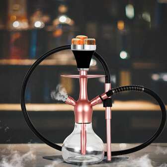 Hookah Set, Premium Portable Hookah Shisha With Protective Bag Case, Silicone Aluminum Alloy Smoke Bowl, Stainless Steel Charcoal Rack Boy Valentine Heart Women's Valentine