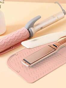 Silicone Heat Insulation Non-Slip Pad Curling Iron Pad Portable Splint Heat Pad Hot Pad Straight Hair Stick Storage Non-Slip Pad Heat Insulation Anti-Scald Odorless High Temperature Resistant Easy To Carry - Multicolor - View 15